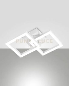 Bard applique bianca 2 luci a led 3000k - 21w - 2160 lm dimmerabile