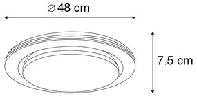 Plafoniera intelligente bianca 48 cm con LED e dimmer RGB - Jochem