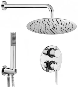 Set doccia incasso completo tondo Serena con soffione 20 cm e kit doccetta
