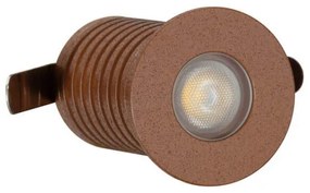 Faretto Segnapasso LED 3W, IP67, Corten, Professional Colore  Bianco Caldo 2.700K