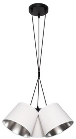 Lampadario su corda ZOMA 3xE27/60W/260V bianco/cromato lucido