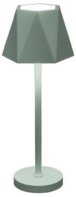 Lampada tavolo LED 12x38 cm ricaricabile USB touch senza fili FIJI Salvia