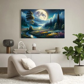 Quadro su tela – Valle magica alla luce della luna