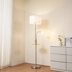 Lampada da terra Aovan Lindby, Alluminio / Grigio / Zincato, Soggiorno / Sala da pranzo, Metallo, Moderno, Lampada da terra