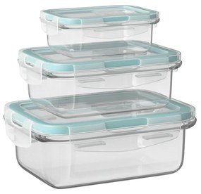 Set 3 contenitori in vetro ermetici vari formati