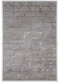 Tappeto Carra geometrico grigio, L 300 x L 200 cm