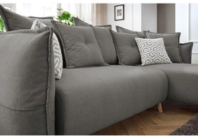 Divano letto angolare grigio chiaro (variabile) Nessa - Bobochic Paris