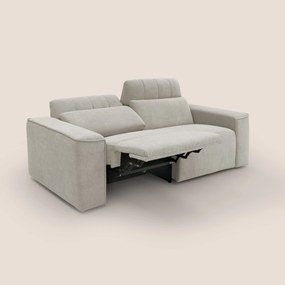 Clark Divano modulare con opzione relax elettrico in tessuto smacchiabile impermeabile T17 panna