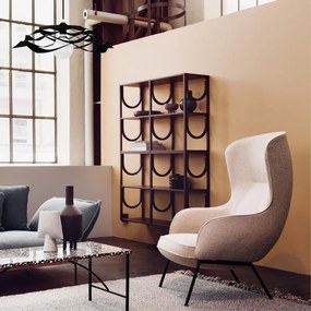 Lampadario Design Origami nero paralume nero E27 Ø40cm LUMICOM