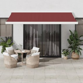 Tenda Da Sole Retrattile Manuale Bordò 450x300 Cm /