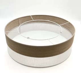 Plafoniera SIRJA WOOD 2xE27/15W/230V diametro 45 cm bianco/quercia