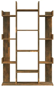 Libreria rovere fumo 86x25,5x140 cm in legno multistrato