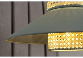Duolla - Lampadario a sospensione con filo RIO RATTAN 1xE27/15W/230V diametro 45 cm verde/rattan