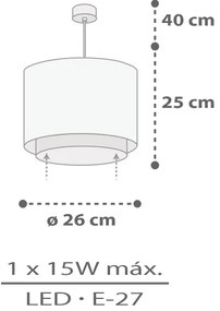 Dalber 60622 - Lampadario per bambini RHICO AND CROCO 1xE27/15W/230V
