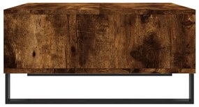 Tavolino da salotto rovere fumo 60x60x30cm in legno multistrato