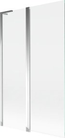 Mexen Mist L paratia da vasca da bagno a 2 ante 110 x 150 cm, trasparente, cromo - 8A9L-110-011-01-00