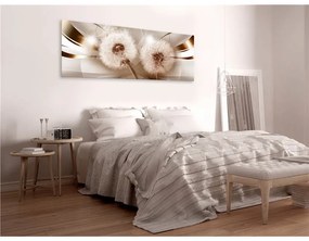 Quadro Two Dandelions (1 Part) Narrow  Colore Marrone, Dimensioni e Misure 120x40