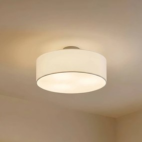 Plafoniera soffitto Sebatin Lindby, dimmerabile, Bianco / Opale, Camera da letto, Tessuto / Stoffa / Seta, Moderno, Plafoniera