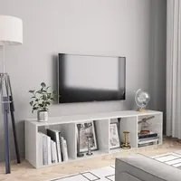 Libreria/Mobile TV Bianco Lucido 143x30x36 cm 800267