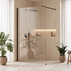Parete doccia Rea Flexi Transparent / Black 120