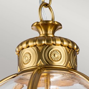 Lampadario Industrial Nordico Adams Acciaio Ottone Spazzolato Vetro 3 Luci E14