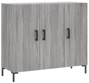 Credenza grigio sonoma 90x34x80 cm in legno multistrato