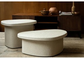 Tavolino da salotto beige con effetto marmo 49x74 cm Veda – Dutchbone