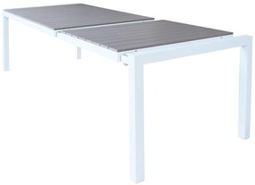 LOIS - set tavolo in alluminio cm 162/242 x 100 x 74 h con 6 poltrone Jessie