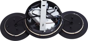 Lampada da parete moderna nera con oro incl. LED dimmerabile a 3 livelli 3 luci - Sunrise 3