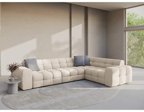 Divano angolare beige (con penisola a destra/a L) Kendal – Micadoni