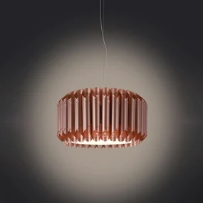 Sospensione Moderna 1 Luce Louise In Polilux Rame D50 Made In Italy