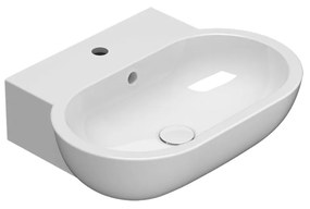 Globo Bowl Lavabo 60x46 Sospeso O Appoggio In Ceramica Bianco Lucido