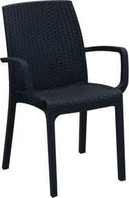 ALMA - poltrona da giardino impilabile in wicker stampato