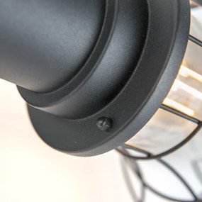 Lampada da parete per esterni rustica nera IP44 - Moreno