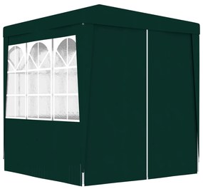 Gazebo Professionale Con Pareti 2x2 M Verde 90 G/m² /
