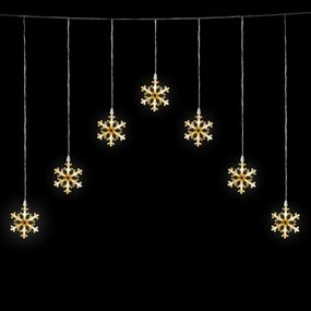 Aigostar - Catena luminosa natalizia LED da esterno 84xLED/230V 1,2x1m IP44 bianco caldo con fiocchi di neve