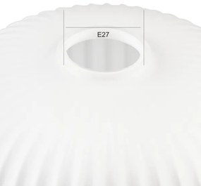 Vetro di ricambio per lampadario HARMA E27 18x20 cm bianco