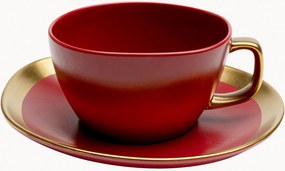 Set di 4 tazzine da caffè fatte a mano con piattino Vibrations