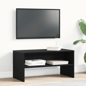 Mobile Porta Tv Rovere Nero 80x40x40 Cm İn Legno Multistrato /