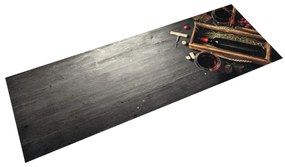 Tappeto Da Cucina Lavabile Bottiglia Vino 60x180 Cm İn Velluto /