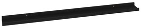 Mensole da parete 4 pz nere 100x9x3 cm
