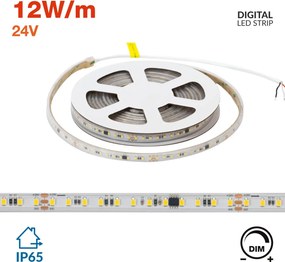 Striscia LED Digitale 24V 12W/m RUNNING Professionale IP65 - 5 metri