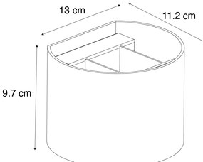 Applique da parete moderna nera rotonda - Edwin