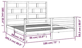 Giroletto in Legno Massello 180x200 cm Super King