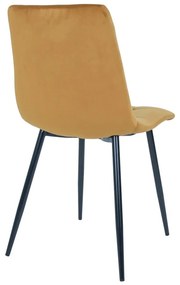 Sedie da pranzo in set gialle in imbottito 2 pz Middelfart – House Nordic