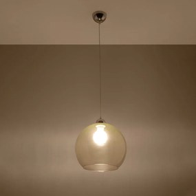 Lampada a sospensione beige con paralume in vetro ø 30 cm Bilbao - Nice Lamps