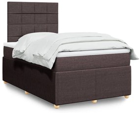 Giroletto A Molle Con Materasso Marrone Scuro 120x200cm Tessuto /