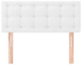 Testiera bianca 80x5x78/88 cm in similpelle