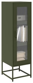 Credenza Verde Oliva 36x39x123 Cm Acciaio Laminato A Freddo /