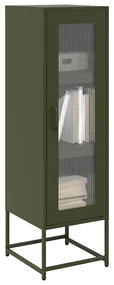 Credenza Verde Oliva 36x39x123 Cm Acciaio Laminato A Freddo /